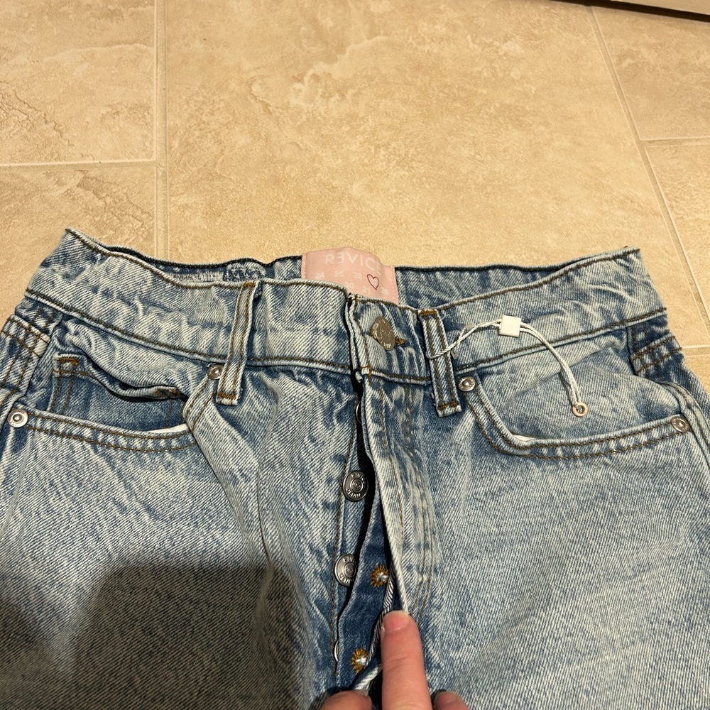 REVICE Light Blue Straight Leg Jeans - Picture 3 of 7